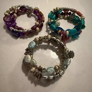 Elegant Multi-Color Beaded Bracelet Set